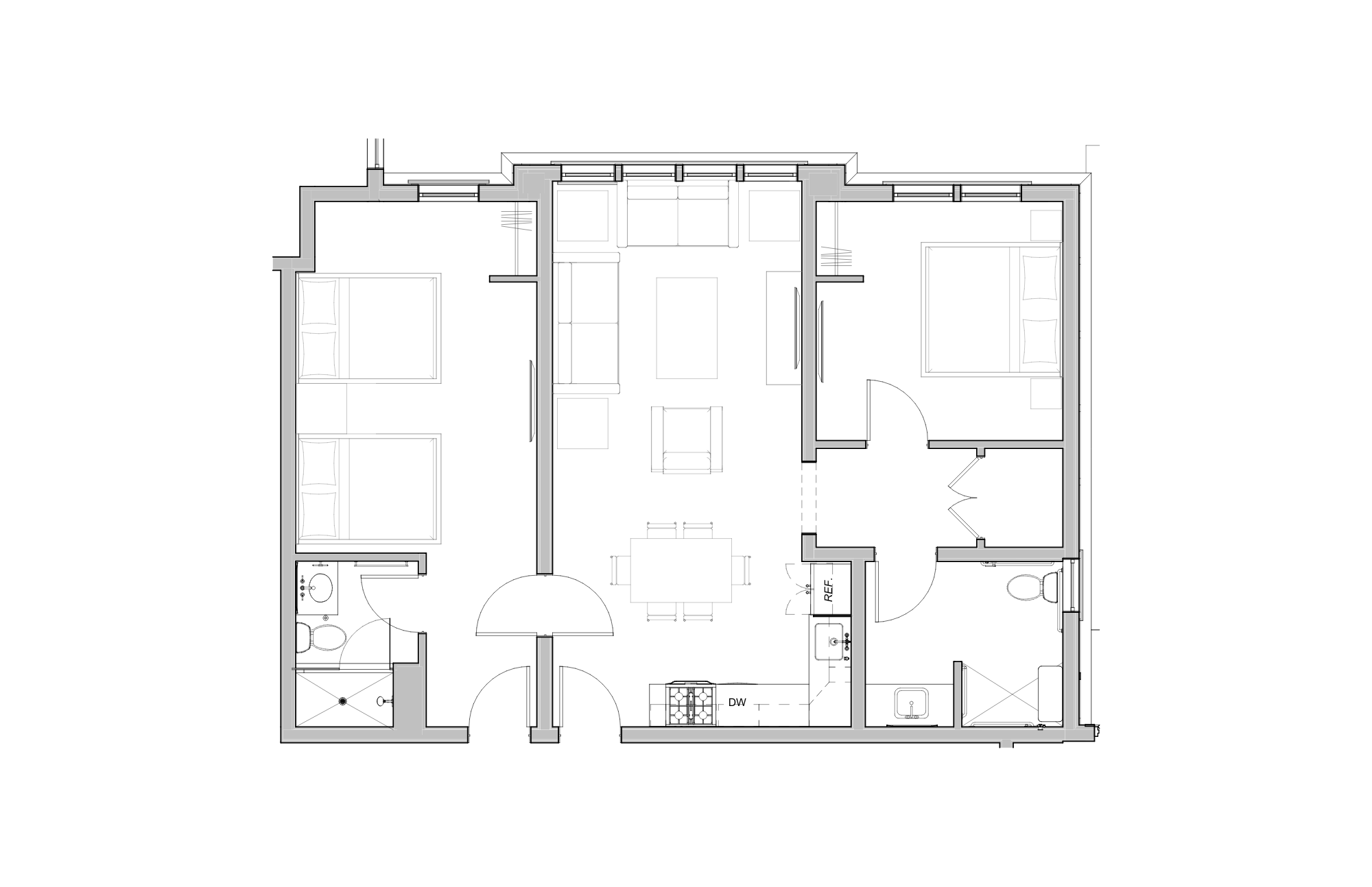 Grand Two Bedroom Suite King ADADouble Queen