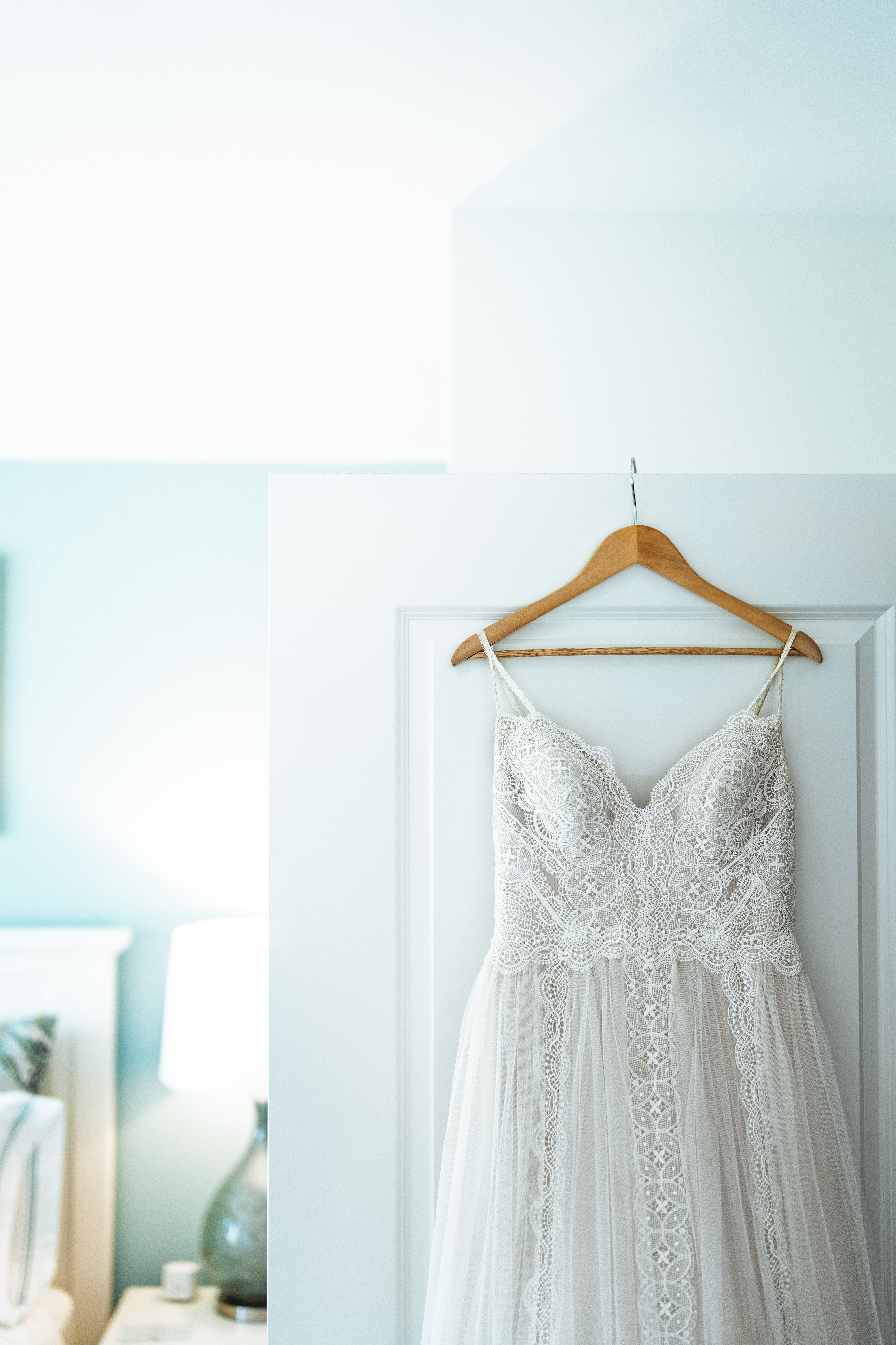 Wedding dress in suite