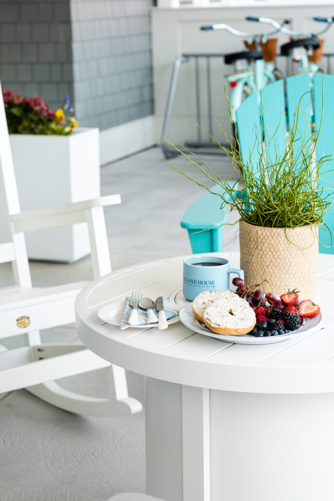 Coffee on the covered patio